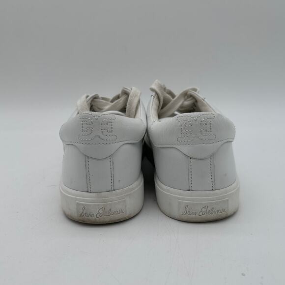 Sam Edelman Womens Ethyl White Leather Sneakers Shoes 8 Medium - Picture 4 of 6